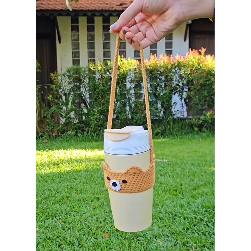 Túi đựng ly/ bính giữ nhiệt bằng len hình thú cute