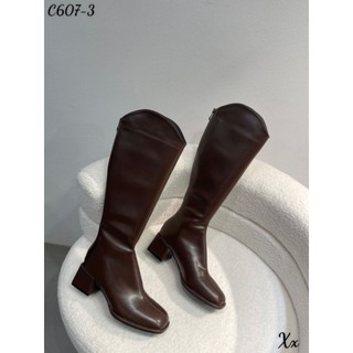x Boot Đùi Gót Cạnh 5p Da Thật Mềm Êm Fullbox Cao Cấp