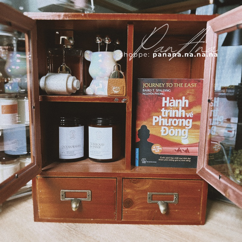 𝐏𝐚𝐧𝐀𝐧𝐚.✿ Tủ gỗ vintage để bàn \size vừa \mẫu ✿ #16