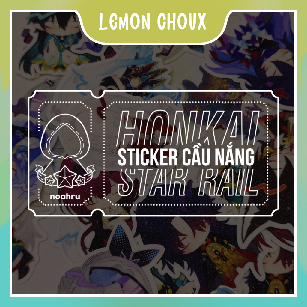 Sticker gacha Honkai Star Rail búp bê cầu nắng lấp lánh 34 nhân vật