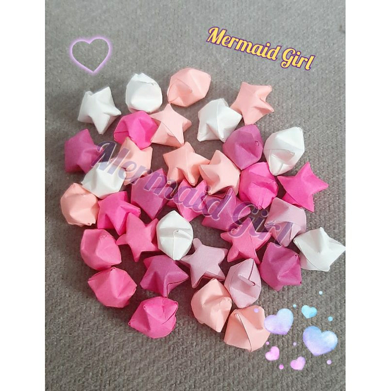 Set 100 sao giấy gấp sẵn màu gradient