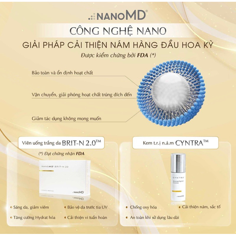 Kem NanoMD xoá tan thâm nám tàng nhang hiệu quả sau 1 liệu trình