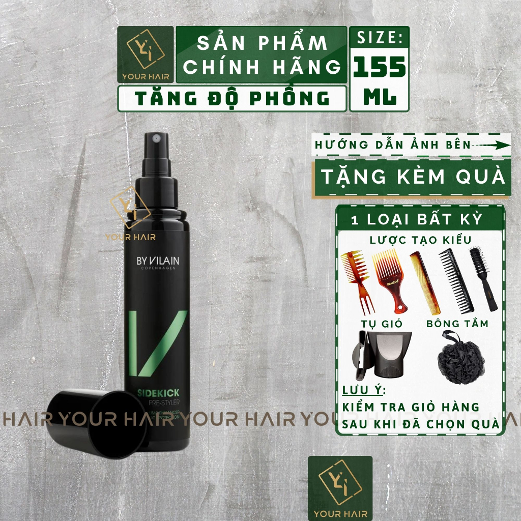 Xịt tăng độ phồng cho tóc By Vilain Sidekick - 155ml