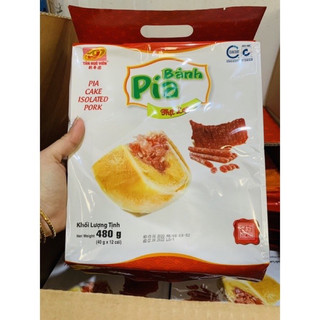 Bánh pía thịt lạp túi 12 bánh tân huê viên date mới