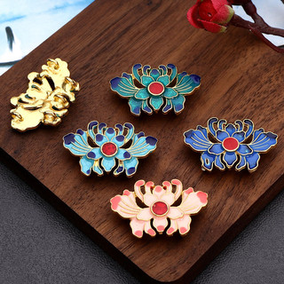 1 phiến đúc hình bướm sơn tráng men phong cách điểm thúy nguyên liệu làm trâm làm trang sức cổ trang cosplay cổ phục KC