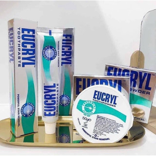 Bột đánh trắng răng Eucryl , kem đánh trắng răng Eucryl