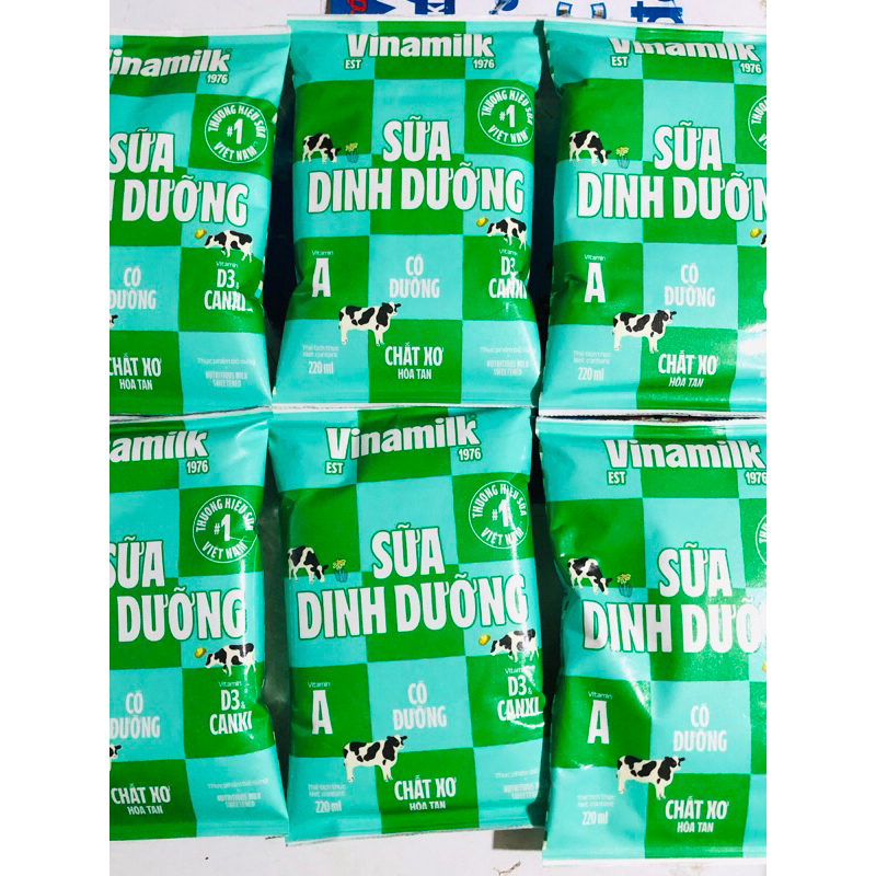 Sữa tươi vinamilk 220ml có đường, không đường