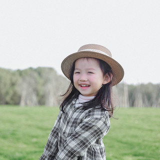 Mũ cói cho bé vành ngang viền ren xinh xắn