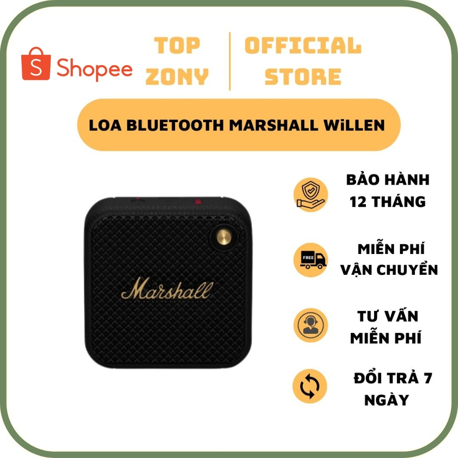 Loa Bluetooth Marshall Willen Phiên Bản Mới Chính Hãng, Pin Trâu Bass Hay - Full Box - Bào Hành 12 Tháng - TOP ZONT | BigBuy360 - bigbuy360.vn