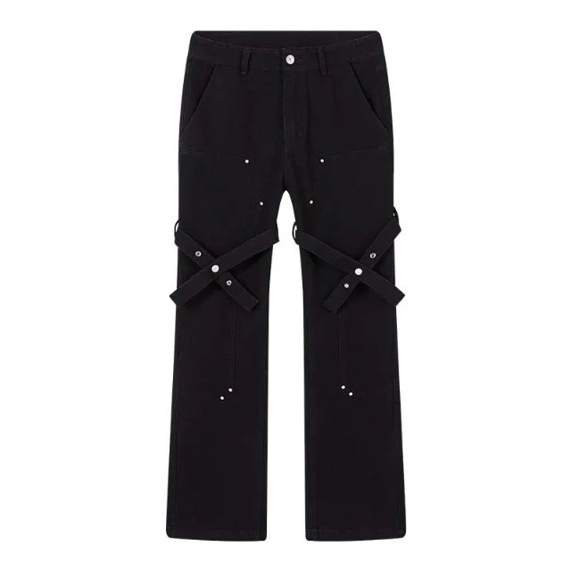 QUẦN KAKI JEANS PHỐI DÂY BẤM - Q02