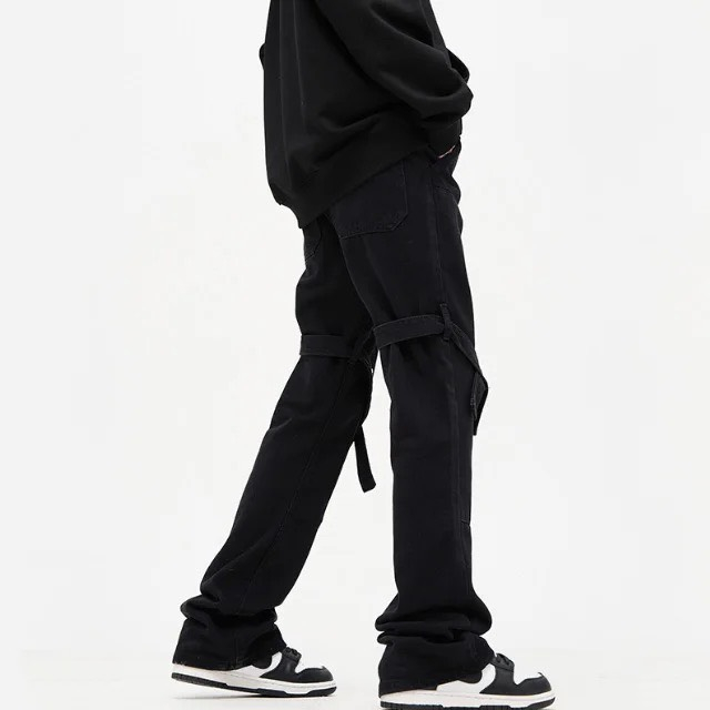 QUẦN KAKI JEANS PHỐI DÂY BẤM - Q02