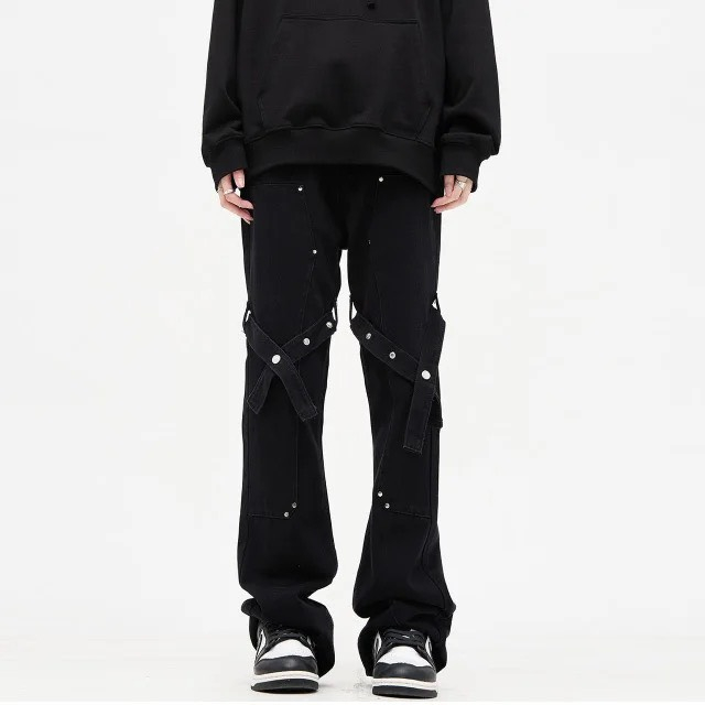 QUẦN KAKI JEANS PHỐI DÂY BẤM - Q02