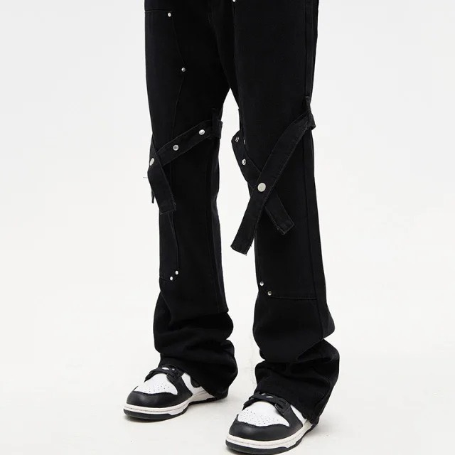 QUẦN KAKI JEANS PHỐI DÂY BẤM - Q02
