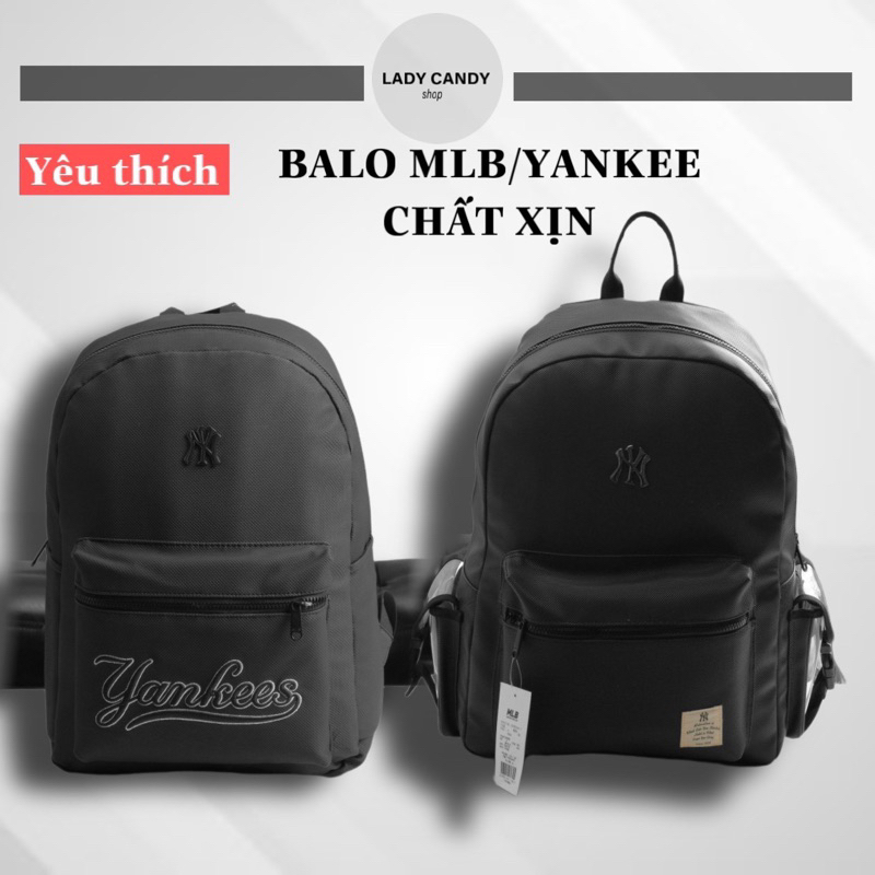 BALO MLB NY Unisex Phong cách Hàn Quốc , Balo nhiều ngăn Tiện dụng đi học đi du lịch đựng vừa laptop