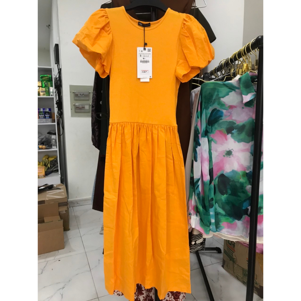 Đầm Tay Bồng ZARA SALE