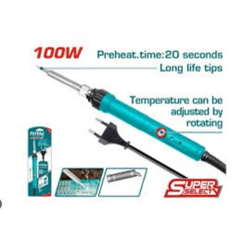 Mỏ hàn chì 100W (có nút chỉnh) TOTAL TET1100831 (Chính hãng TPC)