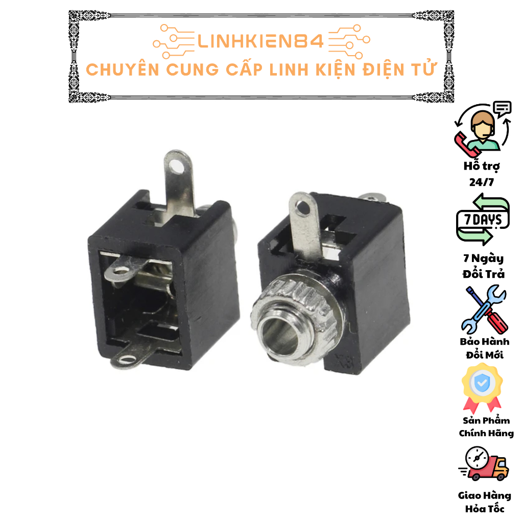 Jack Audio 2.5MM PJ-201M Kết Nối Mạch