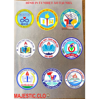 Logo Sticker đồng phục trường học ủi áo tại nhàcông nghệ in pet chuyển nhiệt ủi trực tiếp
