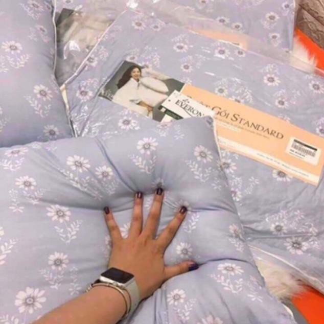 Bộ 2 Gối Nằm Evero n Standard Hoa Nhí Cao Cấp KT:45x65cm Siêu Êm Ái - Sang Trọng - Gối Nằm Gòn