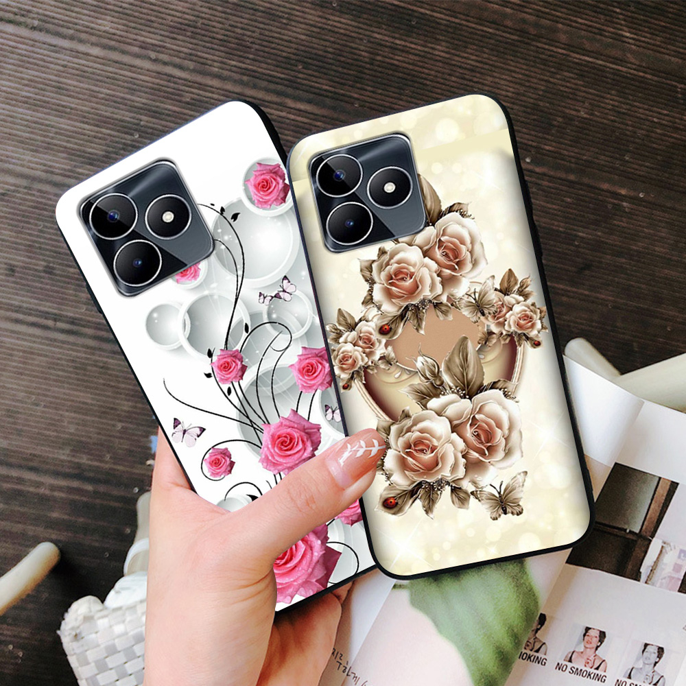 Ốp lưng realme c53 in hình hoa siêu đẹp