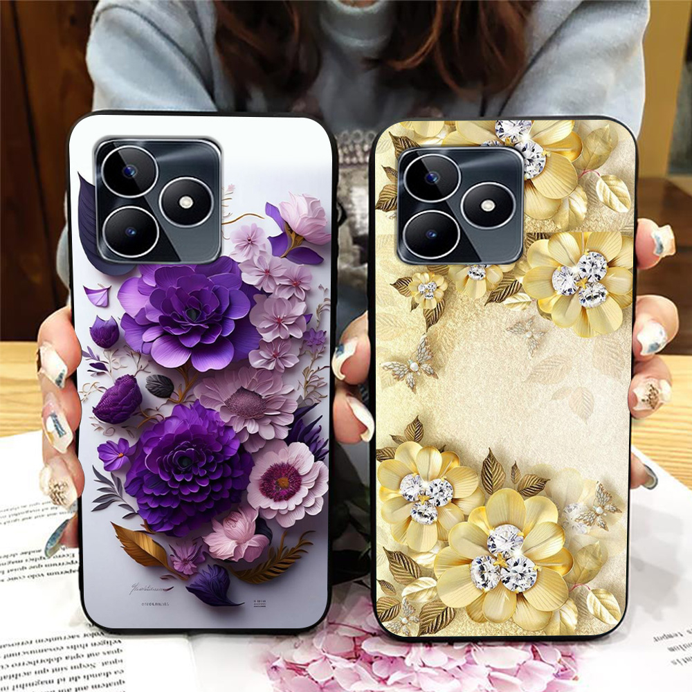Ốp lưng realme c53 in hình hoa siêu đẹp
