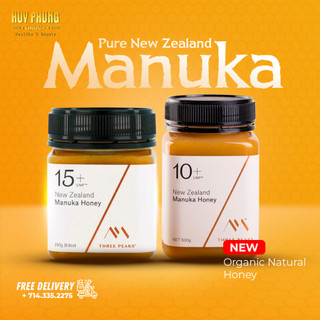Mật Ong Manuka THREE PEAK Raw & Unpasteurized 15+ UMF 250g