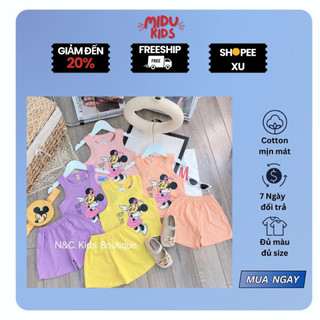 Mẫu MineKey Quần Áo Cho Bé Gái MiDu Kid
