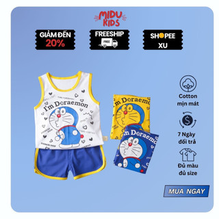 Set quần áo trẻ em cho bé trai mẫu Doraemon MiDu Kid phong cách nhiều màu sắc