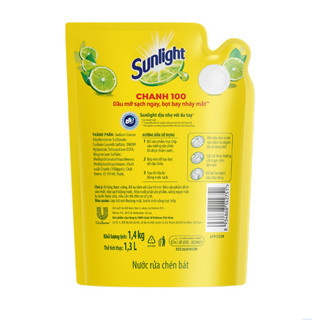 Nước rửa chén Sunlight Chanh Túi 1.4kg