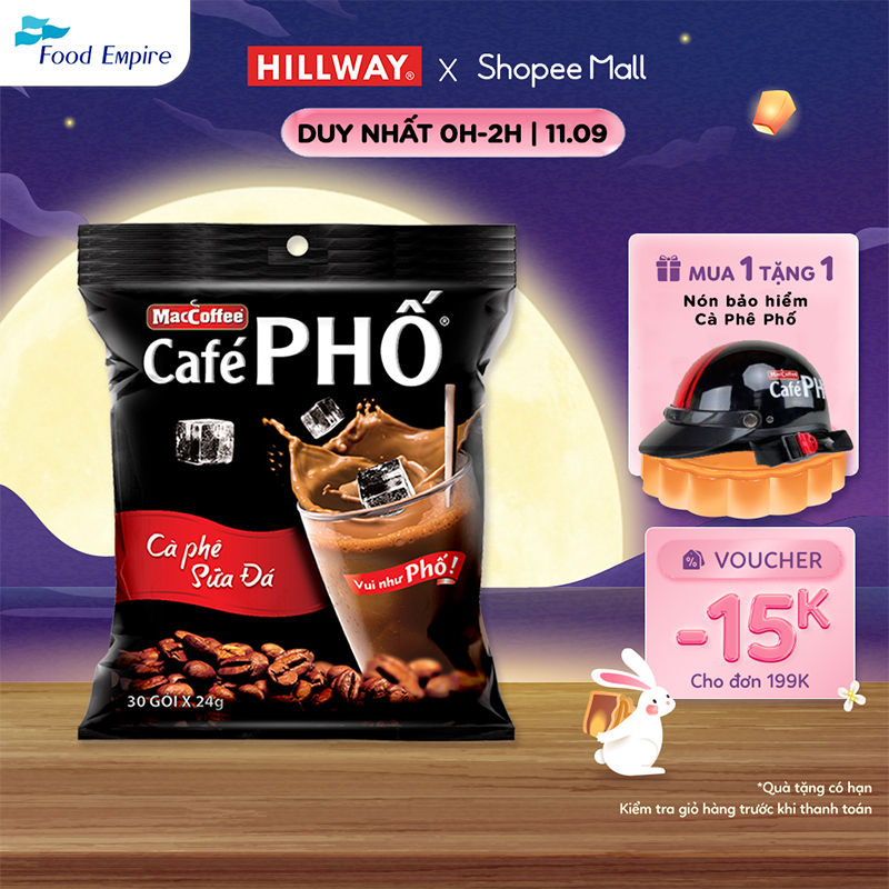 Túi Cà phê Phố Sữa Đá - Maccoffee (túi 30 gói x 24g)