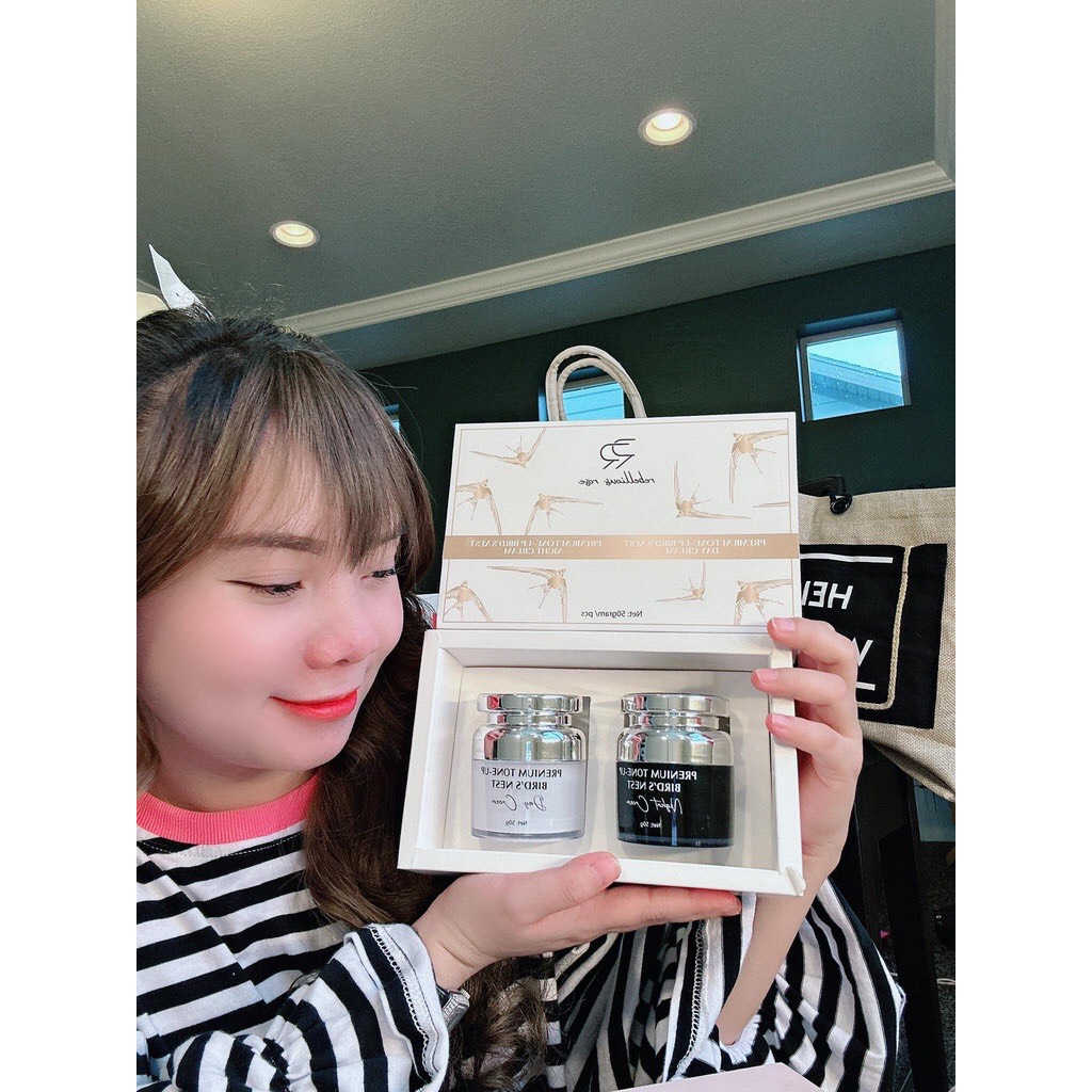 🌸 Bộ Kem Yến Kim Cương MÚI XÙ GORGEOUS Ngày Đêm Dưỡng Da Căng Bóng Se Khít Lỗ Chân Lông