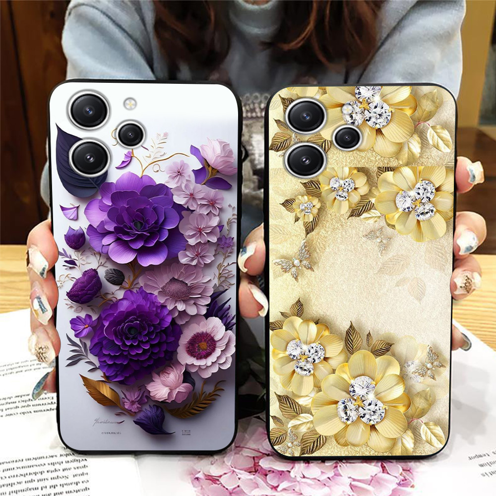 Ốp lưng xiaomi redmi 12 in hình hoa siêu đẹp