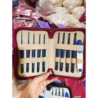 Bộ kim móc len tulip xanh navy