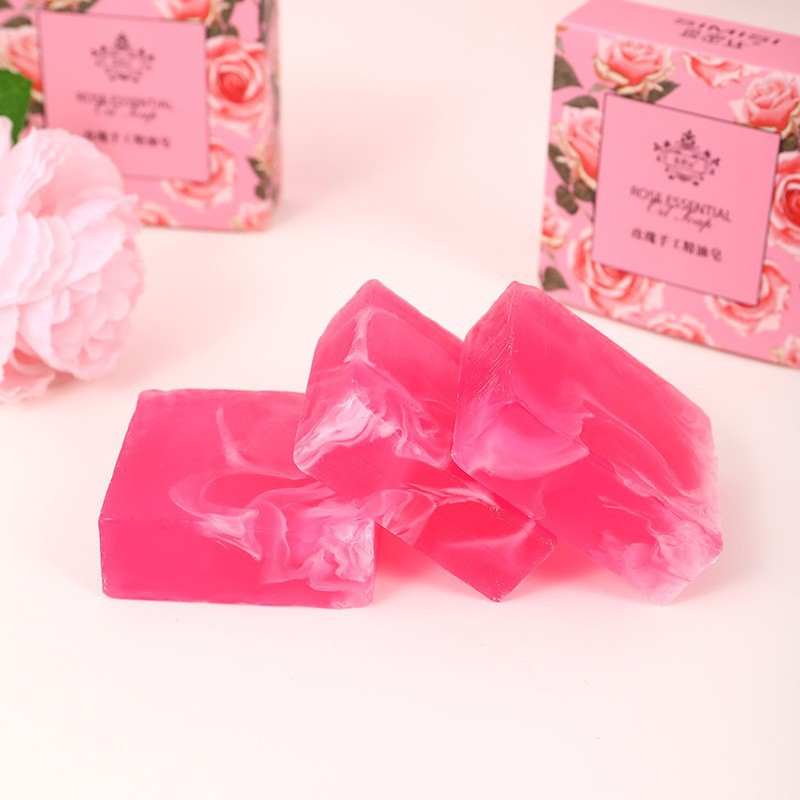 Xà phòng nước hoa hồng, cục xà bông nước hoa PHÁP giữ mùi cơ thể thơm lâu 8h Rose ESSENTIAL 80G