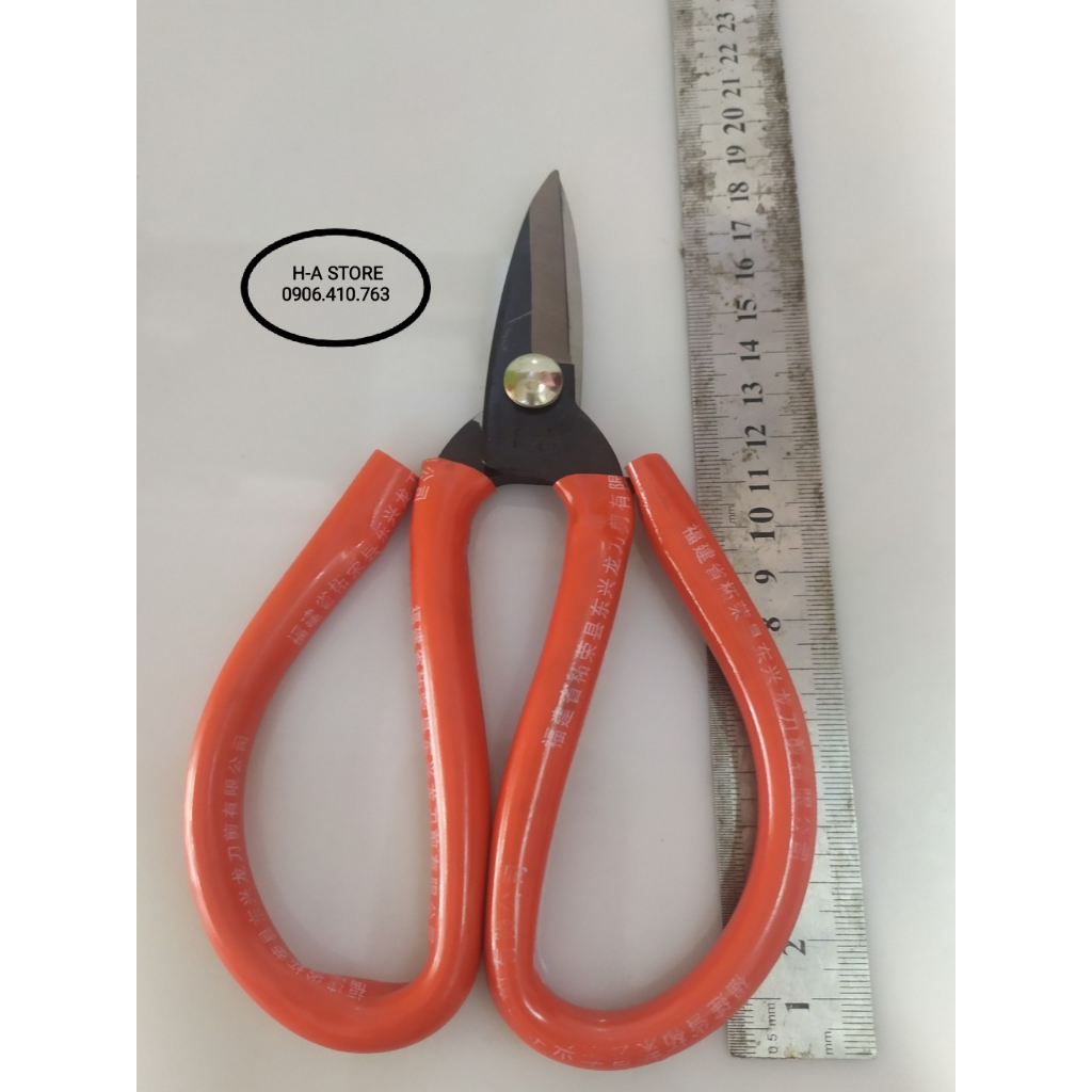 Kéo thợ bạc cán màu xanh lá dài 15cm / màu đỏ 19cm