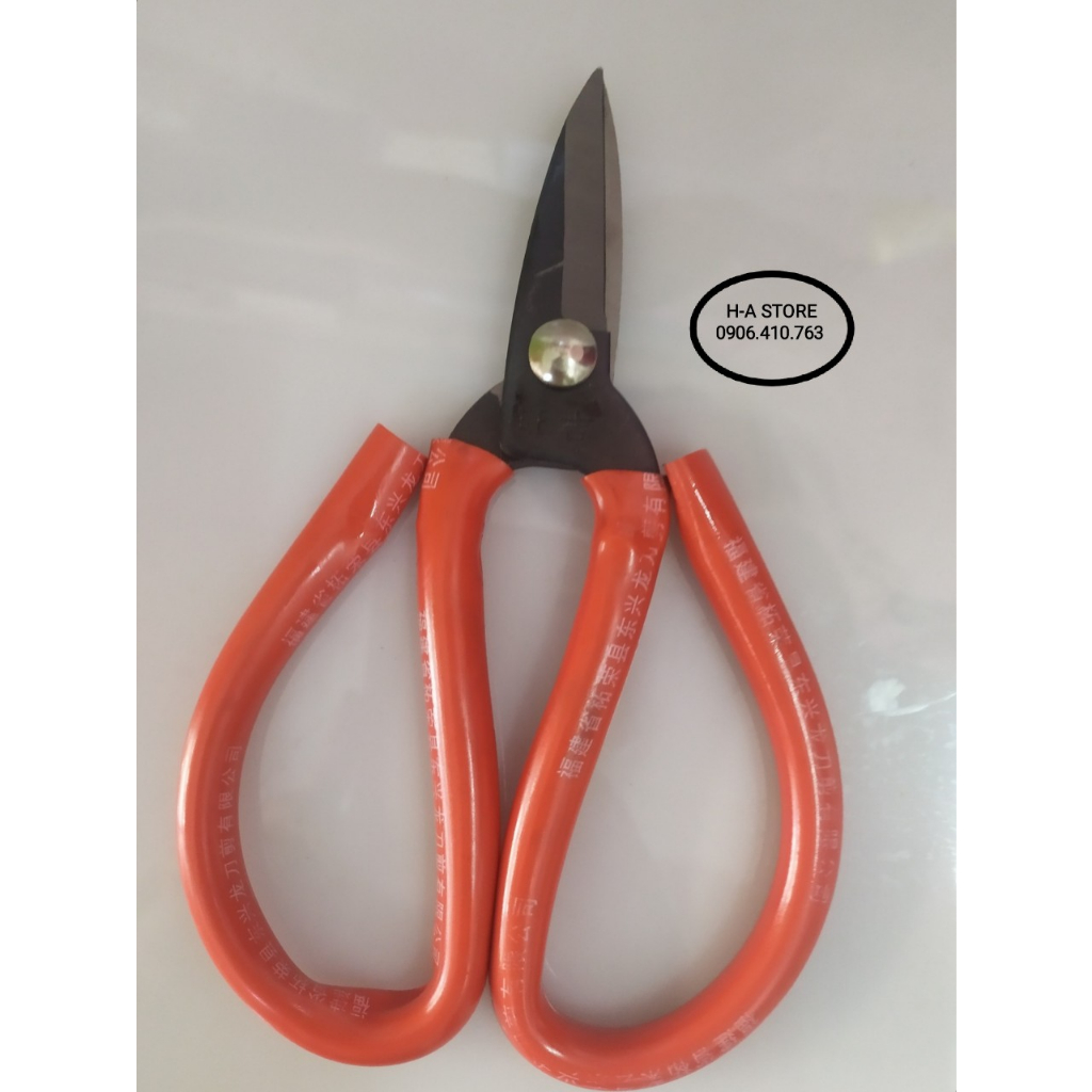 Kéo thợ bạc cán màu xanh lá dài 15cm / màu đỏ 19cm