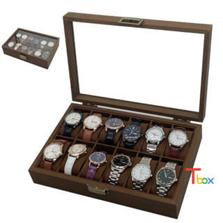 Hộp đựng đồng hồ bằng gỗ cao cấp Hộp trưng bày đồng hồ nhiều ngăn sang trọng