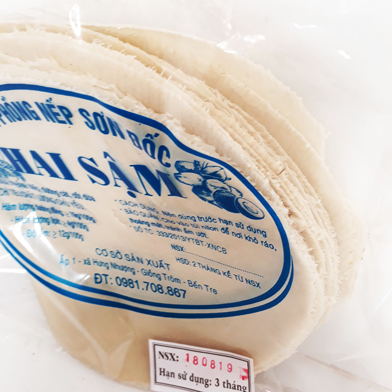 Bánh phồng nếp ngọt và béo nước cốt dừa loại đặc biệt , 5 cái bánh chưa nướng