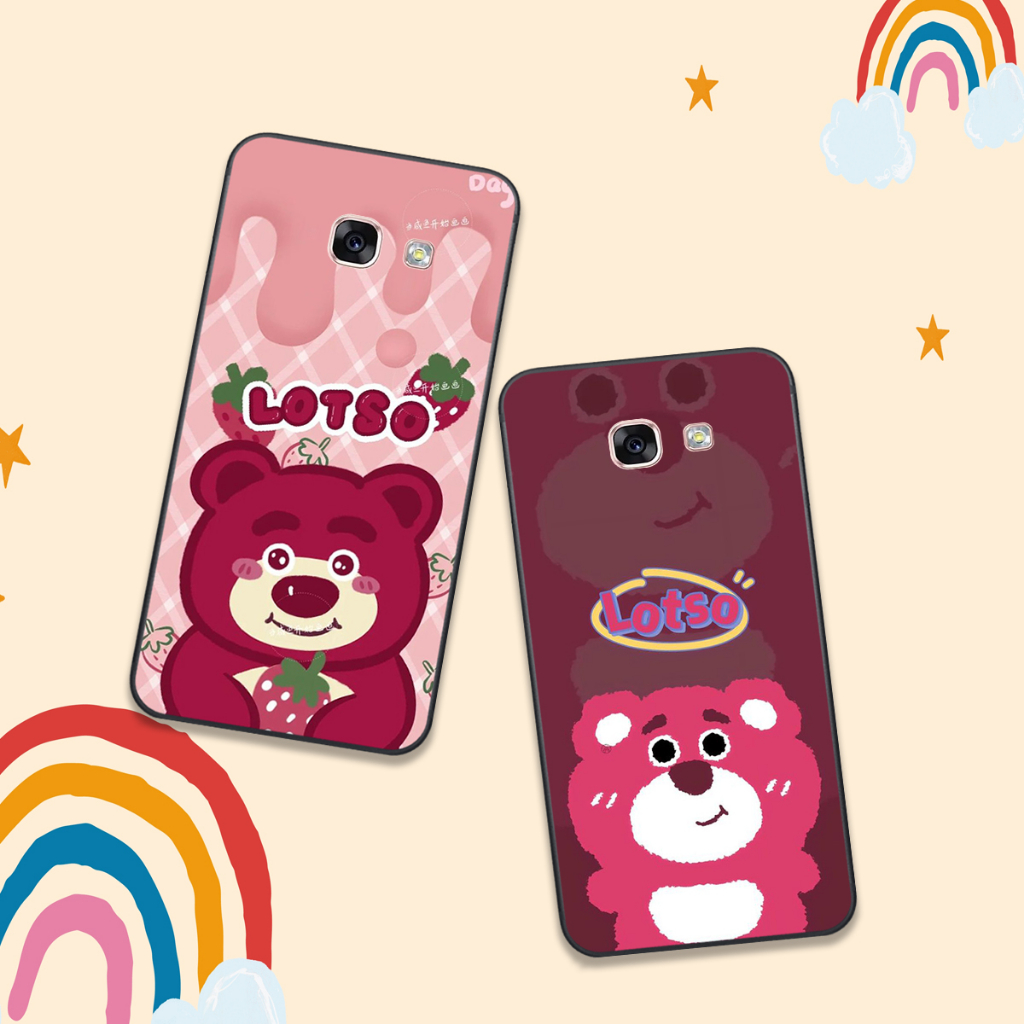 ỐP LƯNG SAMSUNG A3 2016 - A5 2016 - A7 2016 - A3 2017 - A5 2017 - A7 2017  , IN HÌNH GẤU LOTSO ĐÂU HỒNG.