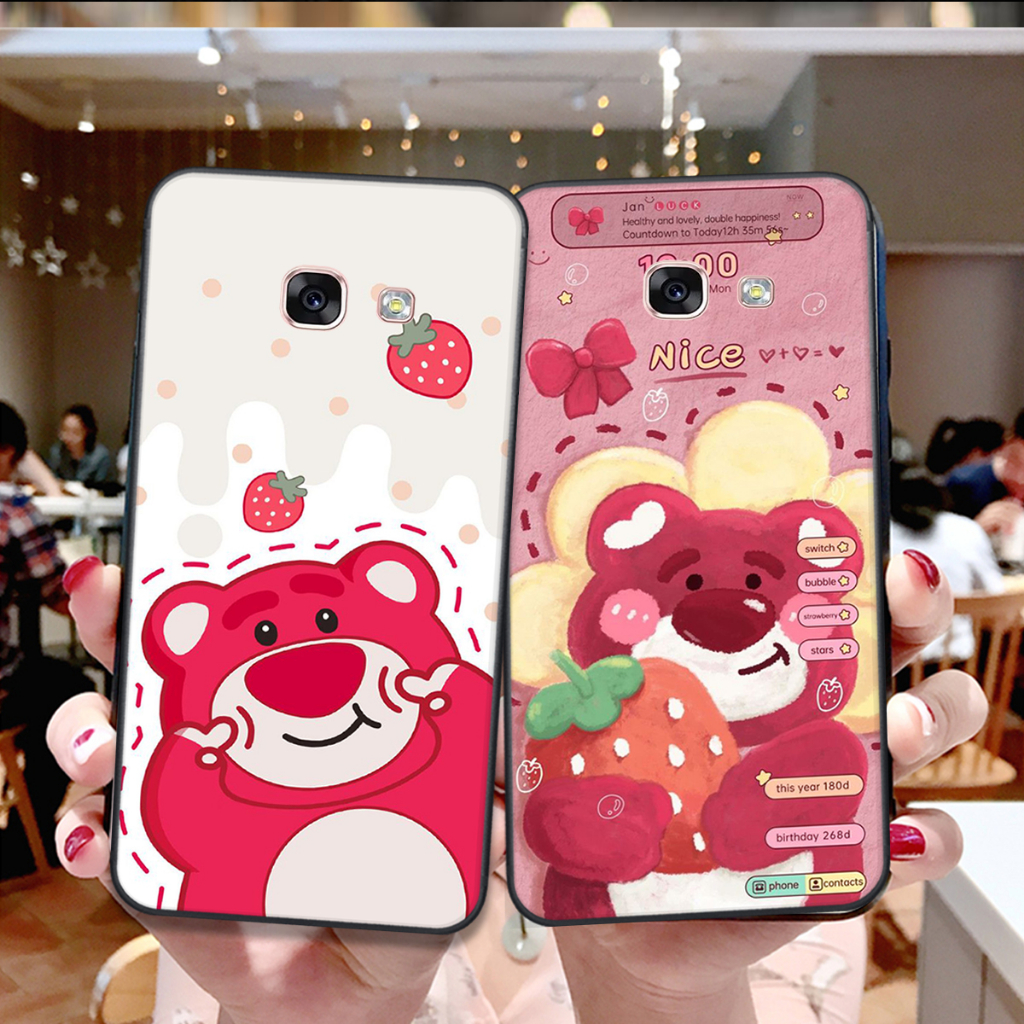 ỐP LƯNG SAMSUNG A3 2016 - A5 2016 - A7 2016 - A3 2017 - A5 2017 - A7 2017  , IN HÌNH GẤU LOTSO ĐÂU HỒNG.