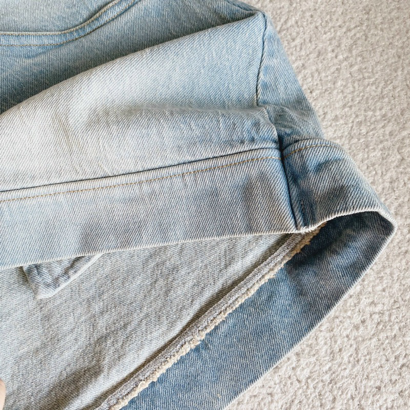 SET 3 MÓN: ÁO SƠ MI KẺ - CROP 2 DÂY TRẮNG - SHORT JEAN