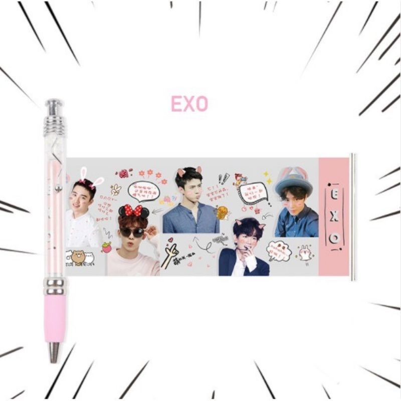 Bút bi kéo kpop e.xo