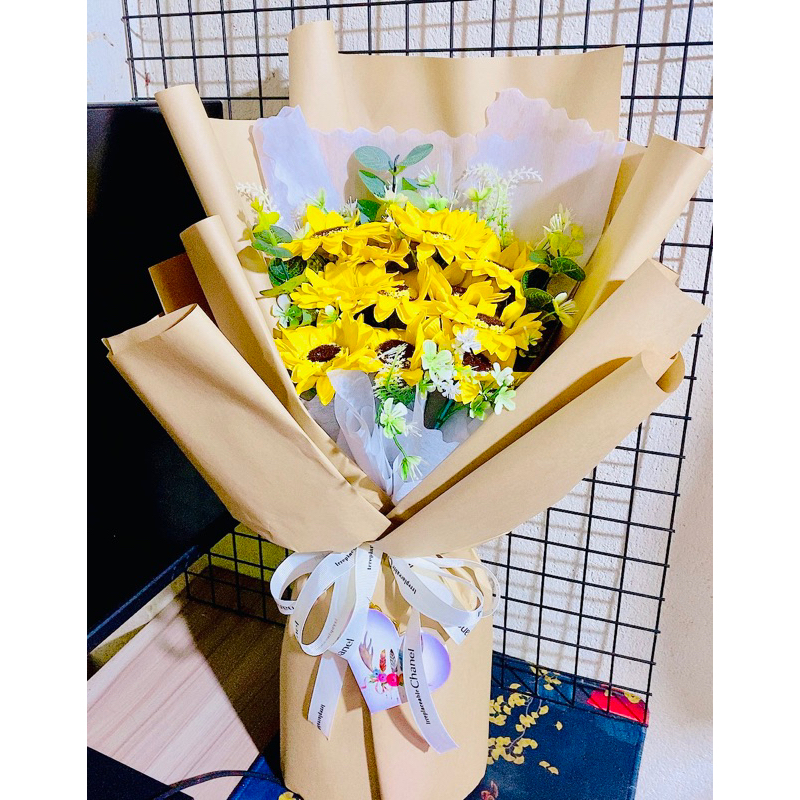 Bó hoa sáp hướng dương 11 bông tặng lễ tốt nghiệp