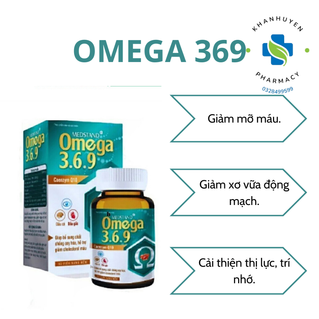Omega 369 -  chống oxy hoá , hỗ trợ giảm cholesterol máu , giảm xơ vữa động mạch