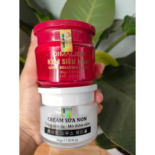 Bộ đôi kem sữa non_ kem siêu nám dưỡng da mờ nám cao cấp spa