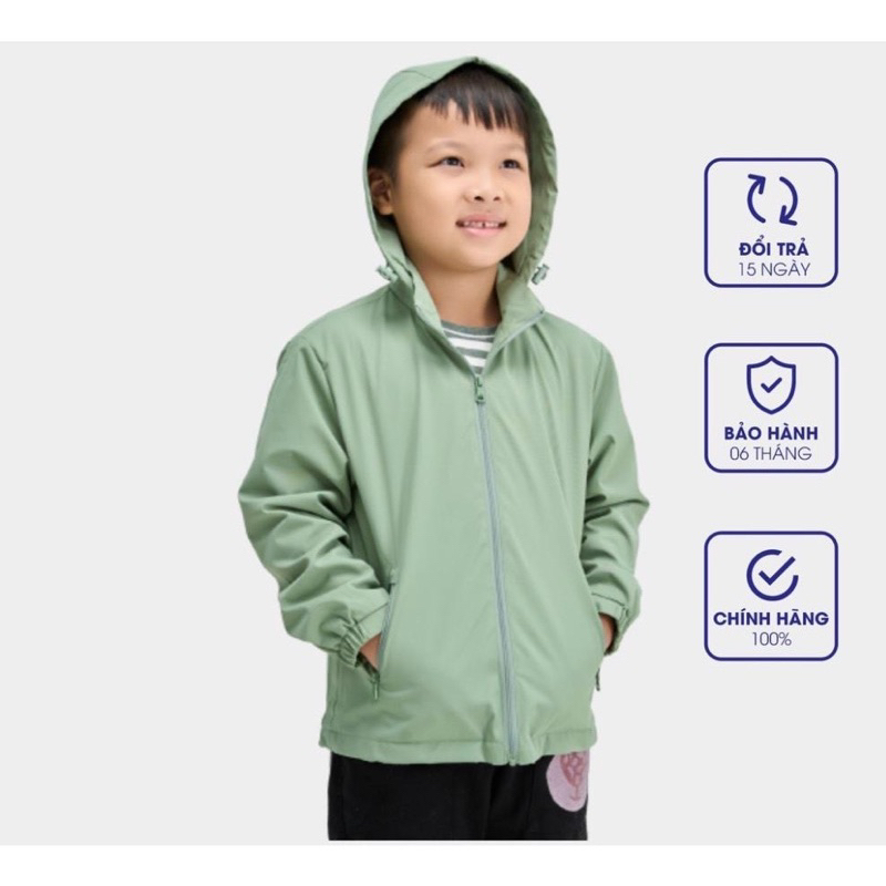 Áo khoác gió 2 lớp cho bé trai và bé gái chống nước cản gió cao cấp