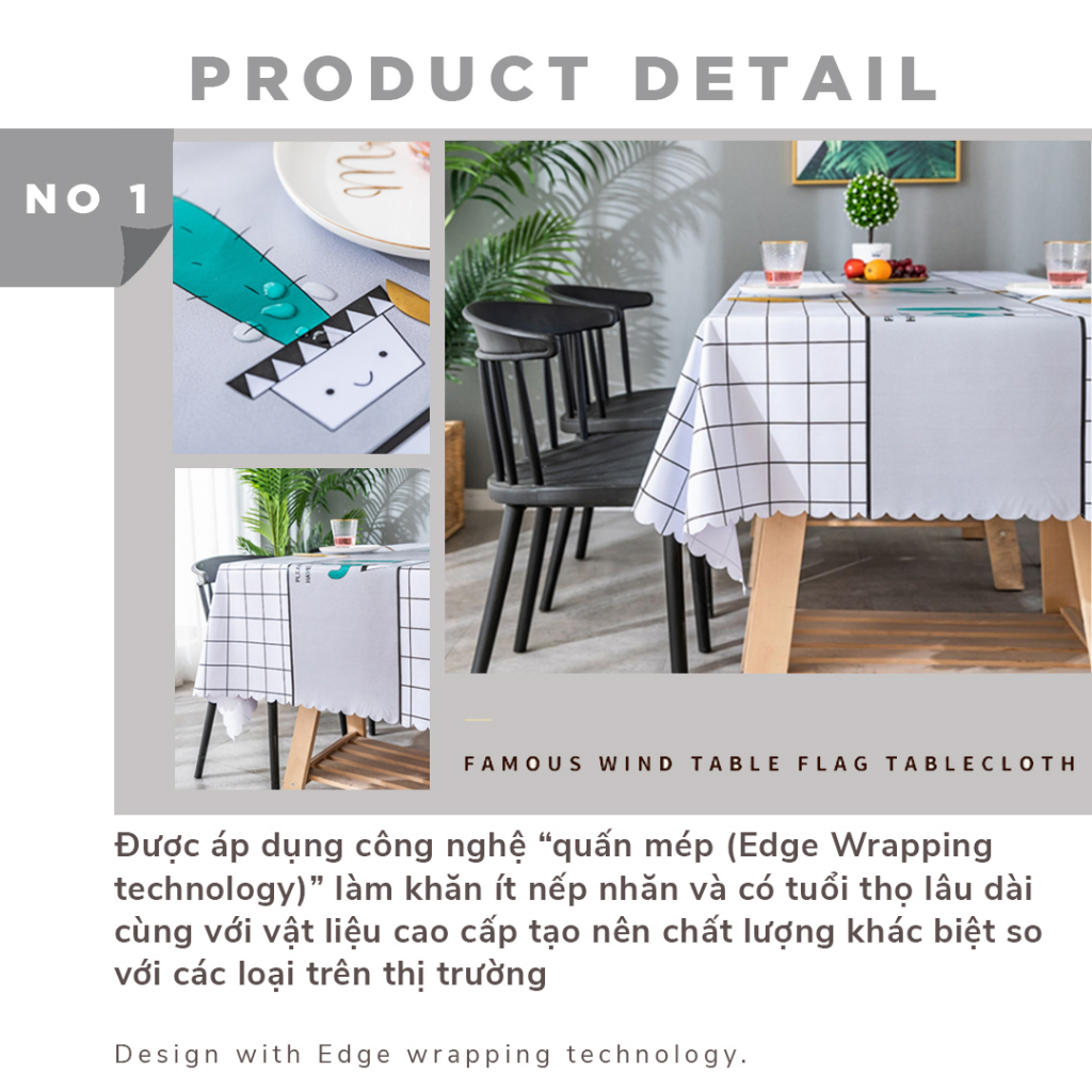 Khăn trải bàn cao cấp không thấm nước PVC