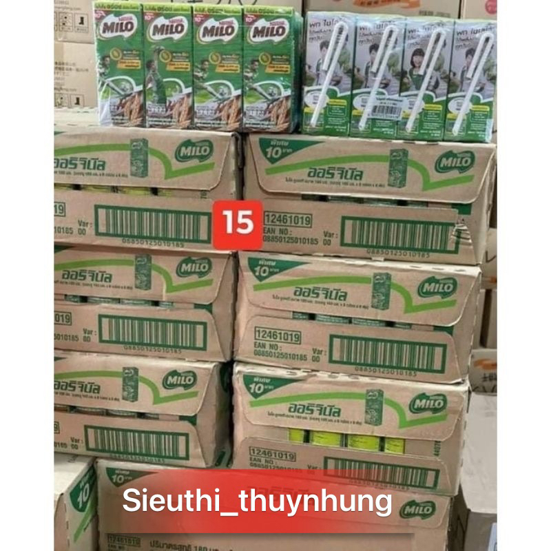 Thùng Sữa Milo 48 Hộp Thái Lan 165ml mẫu mới(tặng 1 cục tẩy hình con vật dễ thương)