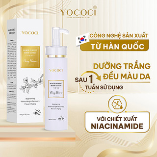 Kem dưỡng trắng da body Yococi nâng tone, dưỡng ẩm, chống nắng, ngừa tia UV White Perfect Body Lotion 150g