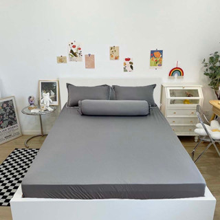 Bộ ga giường thun lạnh Lidaco 4 món kèm vỏ gối ôm bọc được nệm 18cm